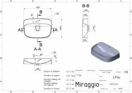Раковина для ванной Miraggio Lifou 62,7х43,4 см Mirasoft Technology белый матовый 0001097