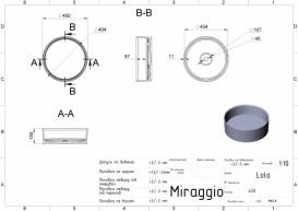 Раковина для ванной Miraggio Lola Ø45 см литой мрамор Miramarble сине-зеленый 0001147