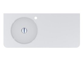 Раковина для ванної Miraggio Loop 1000 L 99,7х44,8 см Miramarble білий глянсовий 8813930