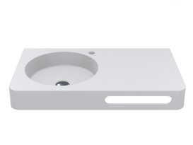 Раковина для ванної Miraggio Loop 800 L 79,7х44,8 см Mirasoft білий матовий 8813983