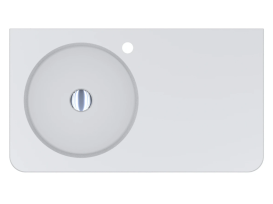 Раковина для ванної Miraggio Loop 800 L 79,7х44,8 см Mirasoft білий матовий 8813983