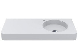 Раковина для ванной Miraggio Loop R 100х45 см литой мрамор Miramarble белый 8814190