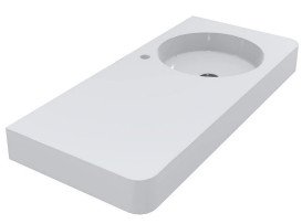 Раковина для ванной Miraggio Loop R 100х45 см литой мрамор Miramarble белый 8814190