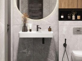 Раковина для ванной Miraggio Loop R 80х45 см литой мрамор Miramarble белый 8814187