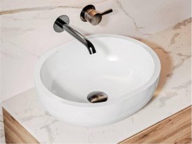 Раковина для ванної Miraggio Mark 425 42,5х36 см Miramarble білий глянсовий 0002682