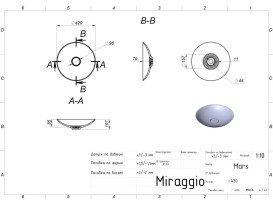 Раковина для ванної Miraggio MARS Matt 42х42 см Miramarble Matt білий матовий 69125596