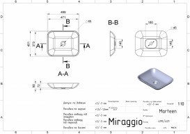 Раковина для ванной Miraggio Marteen 49,9х40,1 см кварцевый песок Mirastone серый 0000428