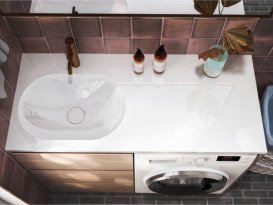 Раковина для ванної Miraggio New York L 120х50 см мармур мармур Miramarble білий матовий 0000768