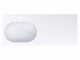 Раковина для ванной Miraggio New York L 120х50 см литой мрамор Miramarble белый матовый 0000768