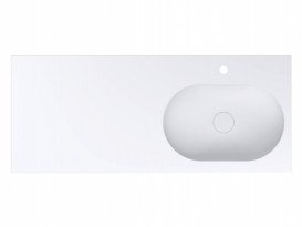 Раковина для ванной Miraggio New York R 120х50 см литой мрамор Miramarble белый матовый 0000915