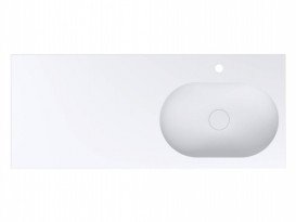 Раковина для ванної Miraggio Ney York R 120х50 см Mirasoft Technology білий матовий 0001109