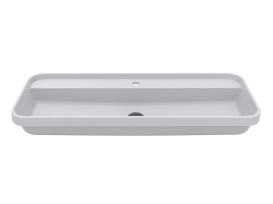 Раковина для ванної Miraggio Ocean 1000 100х40 см Miramarble білий глянсовий 8813862