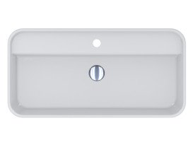 Раковина для ванної Miraggio Ocean 800 80х40 см Miramarble білий глянсовий 8813822