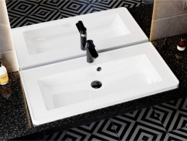 Раковина для ванної Miraggio Rostriks Tres 80х42 см Miramarble білий 0001540