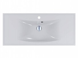 Раковина для ванної Miraggio Rostriks Uno 100х45 см Miramarble білий глянцевий 0001541