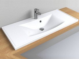 Раковина для ванної Miraggio Rostriks Uno 100х45 см Miramarble білий глянцевий 0001541