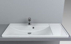 Раковина для ванної Miraggio Sacramento 1000 врізна з отвором під змішувач білий глянсовий 0000234