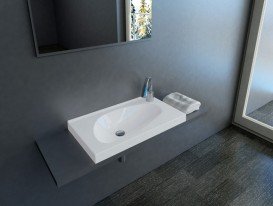 Раковина для ванної Miraggio Sacramento 1000 врізна з отвором під змішувач білий глянсовий 0000234