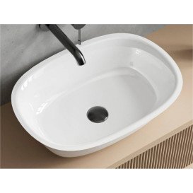 Раковина для ванной Miraggio Santorini 60х41 см Miramarble белый глянцевый 0001759