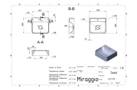Раковина для ванної Miraggio SEED накладна білий глянсовий 0000238