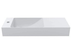 Раковина для ванної Miraggio Shanghai L 80,8х25,8 см мармур литий Miramarble білий матовий 0000691