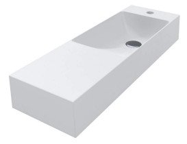 Раковина для ванної Miraggio Shanghai R 80,8х25,8 см литий мармур Mirasoft Technology білий 0002420