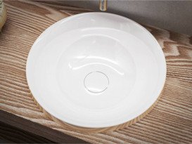 Раковина для ванної Miraggio Siena Ø44 см литий мармур Miramarble білий матовий 0000769