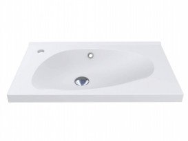 Раковина для ванної Miraggio Titania 69,5х39,6 см Mirasoft Technology білий матовий 0001121