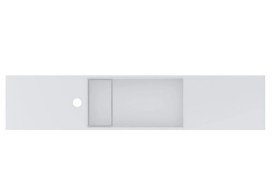 Раковина для ванної Miraggio Toni 105х22 см мармур мармур Miramarble білий 8814593