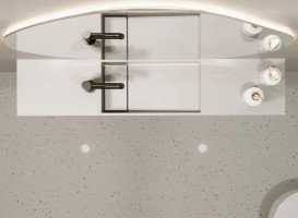 Раковина для ванної Miraggio Toni 105х22 см R литий мармур Miramarble білий 8814230