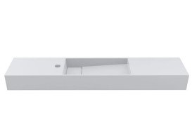 Раковина для ванної Miraggio Toni 105х22 см R мармур литий Mirasoft Technology білий 8814232