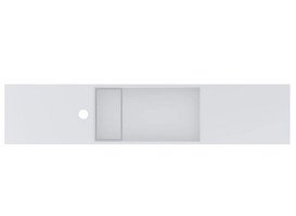 Раковина для ванної Miraggio Toni 105х22 см R мармур литий Mirasoft Technology білий 8814232