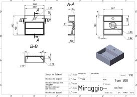 Раковина для ванной Miraggio Toni 30х30 см литой мрамор Mirasoft Technology белый 8814243
