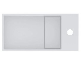 Раковина для ванної Miraggio Toni 45х22 см L мармур литий Mirasoft Technology білий 8814209