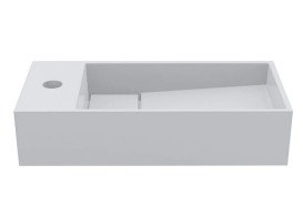 Раковина для ванної Miraggio Toni 45х22 см R мармур литий Miramarble білий матовий 8814211