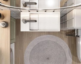 Раковина для ванної Miraggio Toni 45х22 см R мармур литий Miramarble білий матовий 8814211