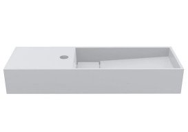 Раковина для ванной Miraggio Toni 65х22 см R литой мрамор Miramarble белый матовый 8814239