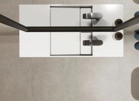 Раковина для ванної Miraggio Toni 85х22 см L мармур литий Miramarble білий 8814204