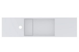 Раковина для ванной Miraggio Toni 85х22 см R литой мрамор Miramarble белый матовый 8814194