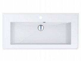 Раковина для ванної Miraggio Tres 90х43 см литий мармур Miramarble білий матовий 0001544