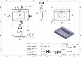 Раковина для ванной Miraggio Varna 600 Mirasoft Technology белый матовый 0001025