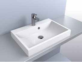 Раковина для ванной Miraggio Varna 600 врезная с отверстием под смеситель белый глянцевый 0000254