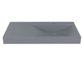 Раковина для ванної Miraggio Viola 1000 R 100х46 см Mirastonе сірий матовий 8813431