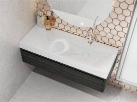 Раковина для ванной Miraggio Viola 1200 литой мрамор Miramarble белый 0000620