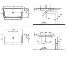 Раковина для ванної на тумбу Kolo Life 100 з покриттям Reflex біла M21510900