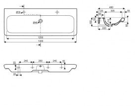 Раковина для ванної на тумбу Kolo Life 130 біла M21530000
