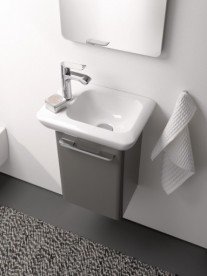 Раковина для ванної на тумбу Kolo Life 40 лівостороння з покриттям Reflex біла M22441900