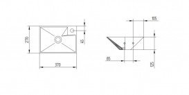 Раковина для ванной подвесная AeT коллекция Idea Clessidra белая L271T0R1V1