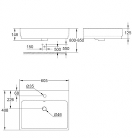 Раковина для ванной накладная Grohe Cube Ceramic 60 альпин-белый 39231000