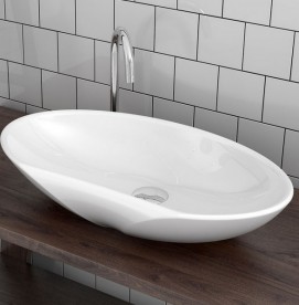 Раковина для ванной Marmorin Selia 59,2х33 см литой камень белый 719 059 020 xx x